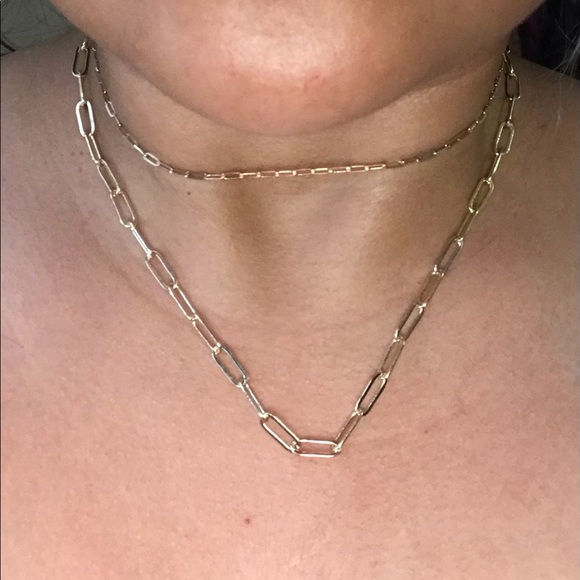 Yellow Gold Paperclip chain 18" - Picture 8 of 8